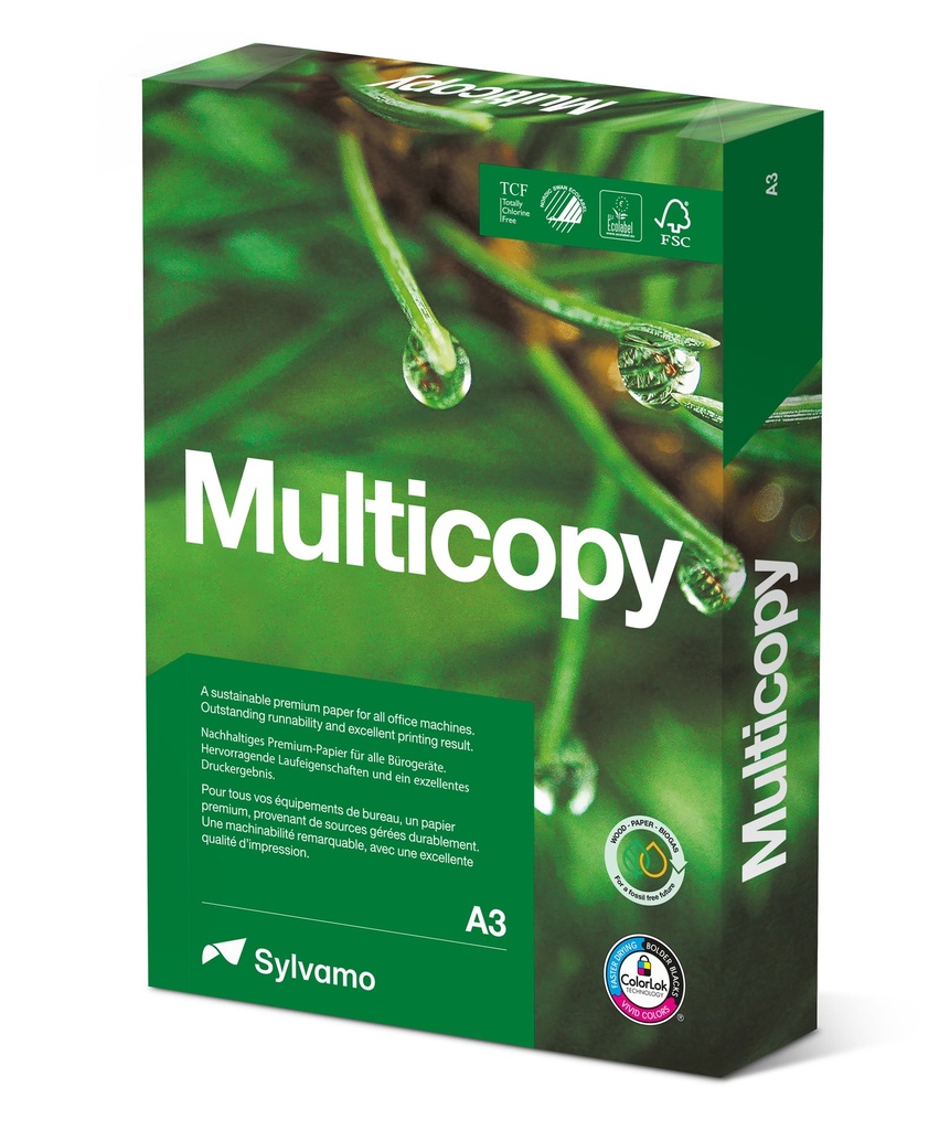 Papper Multicopy A3 100g 500pk