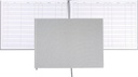 Besöksbok 260x210 textil grå