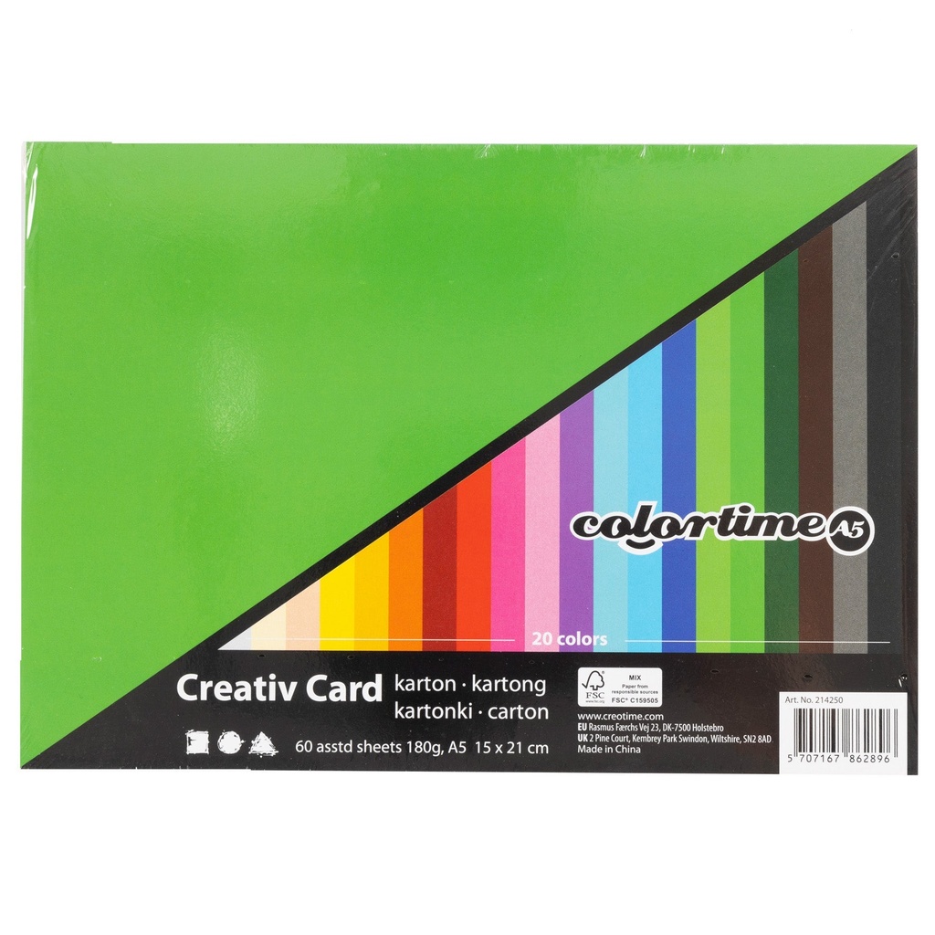 Creativ Kartong A5 180g 60/fp
