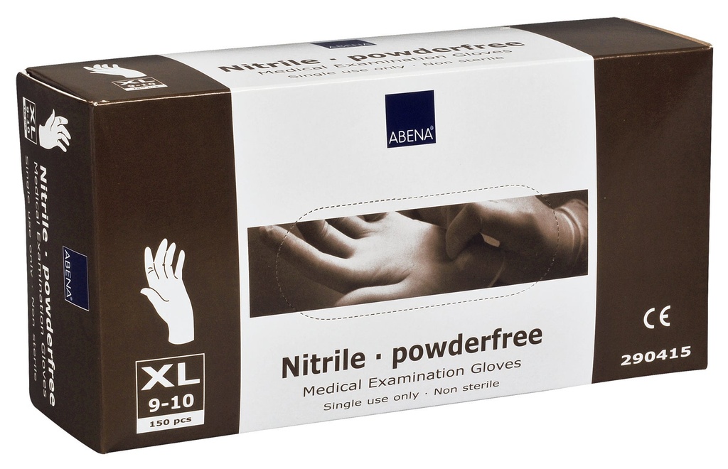 Handske Nitril Pudfr.XL.vit150