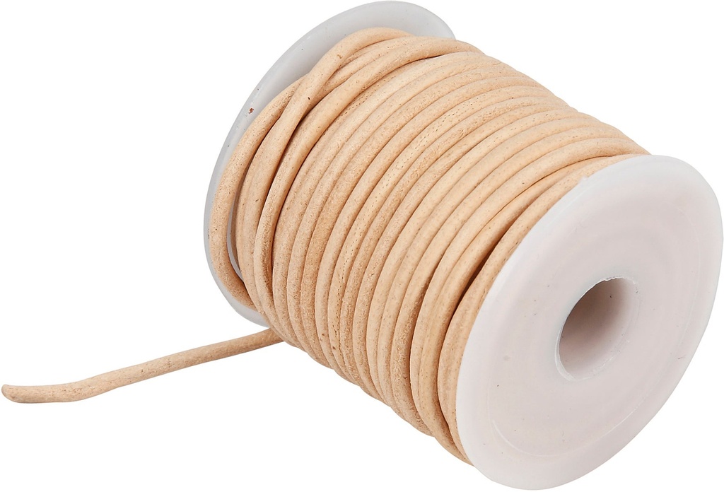 Lädersnöre 2mm 10m natur