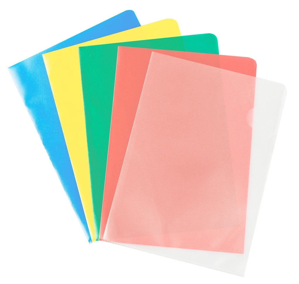Mapp A4 PP 0,12 sort.färg 10fp