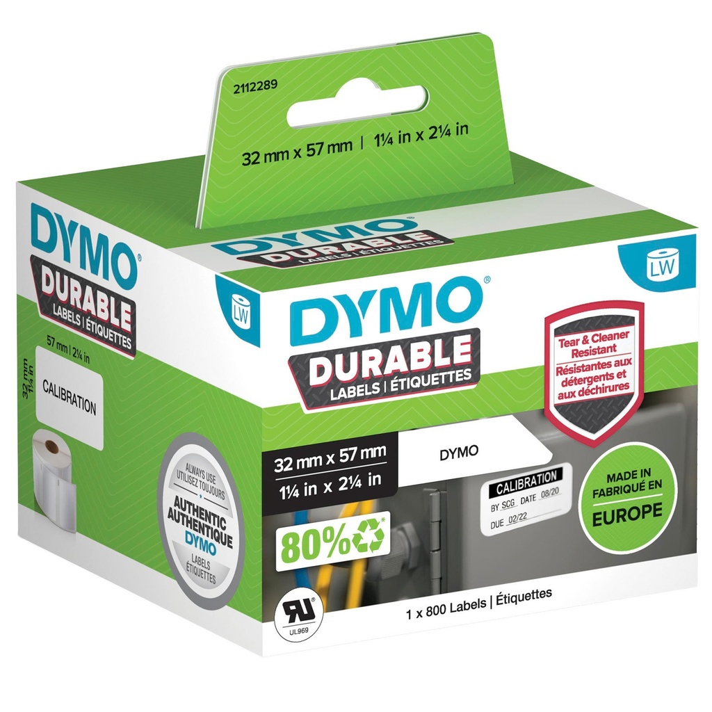 Etikett Dymo X-tålig 57x32mm