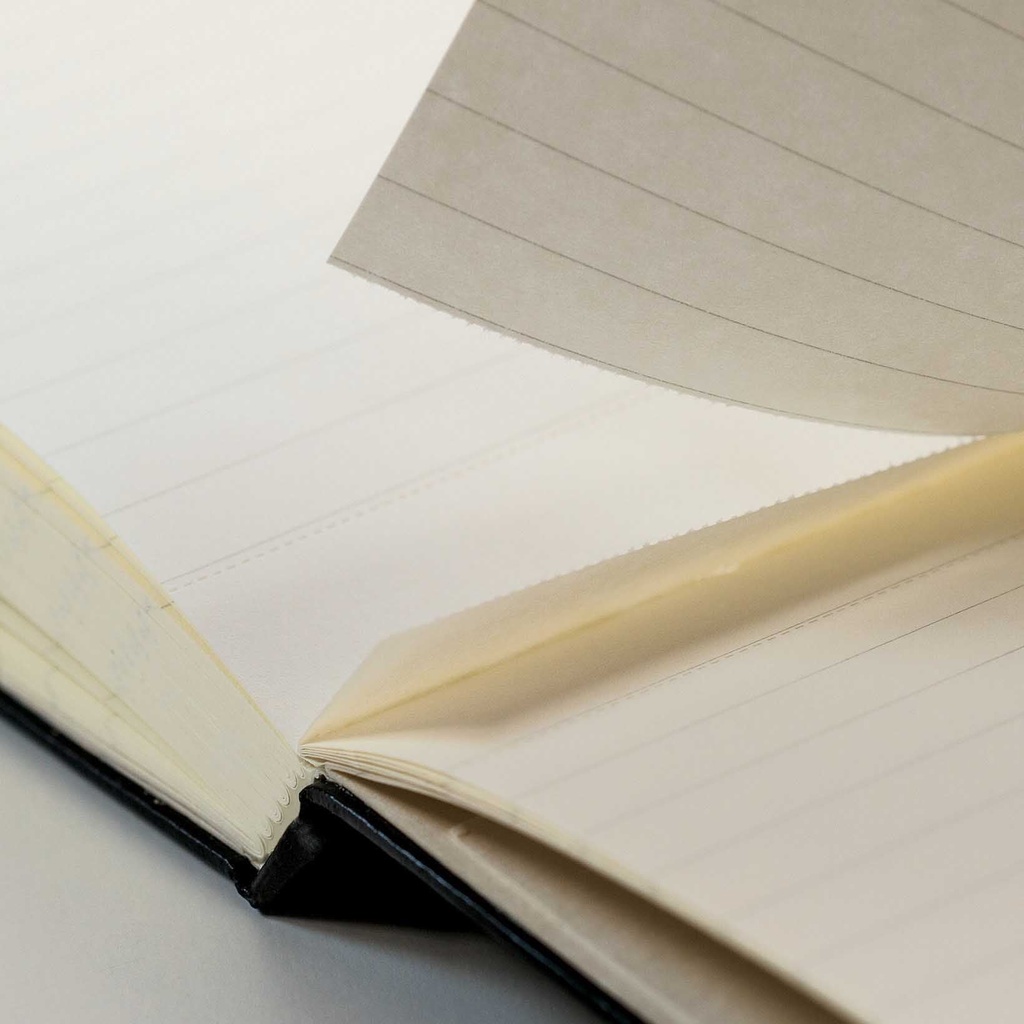 Reporter notepad A6 blank svart