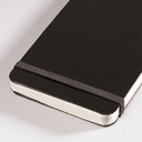 Reporter notepad A6 blank svart