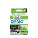 Märkband Dymo D1 svart/vit   9mm