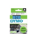 Märkband Dymo D1 sva/blå  9mm