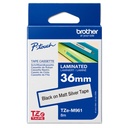 Märkband TZeM961 36mm sv/m.sil