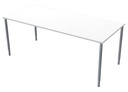 Skrivbord 180x80cm vit melamim / silver