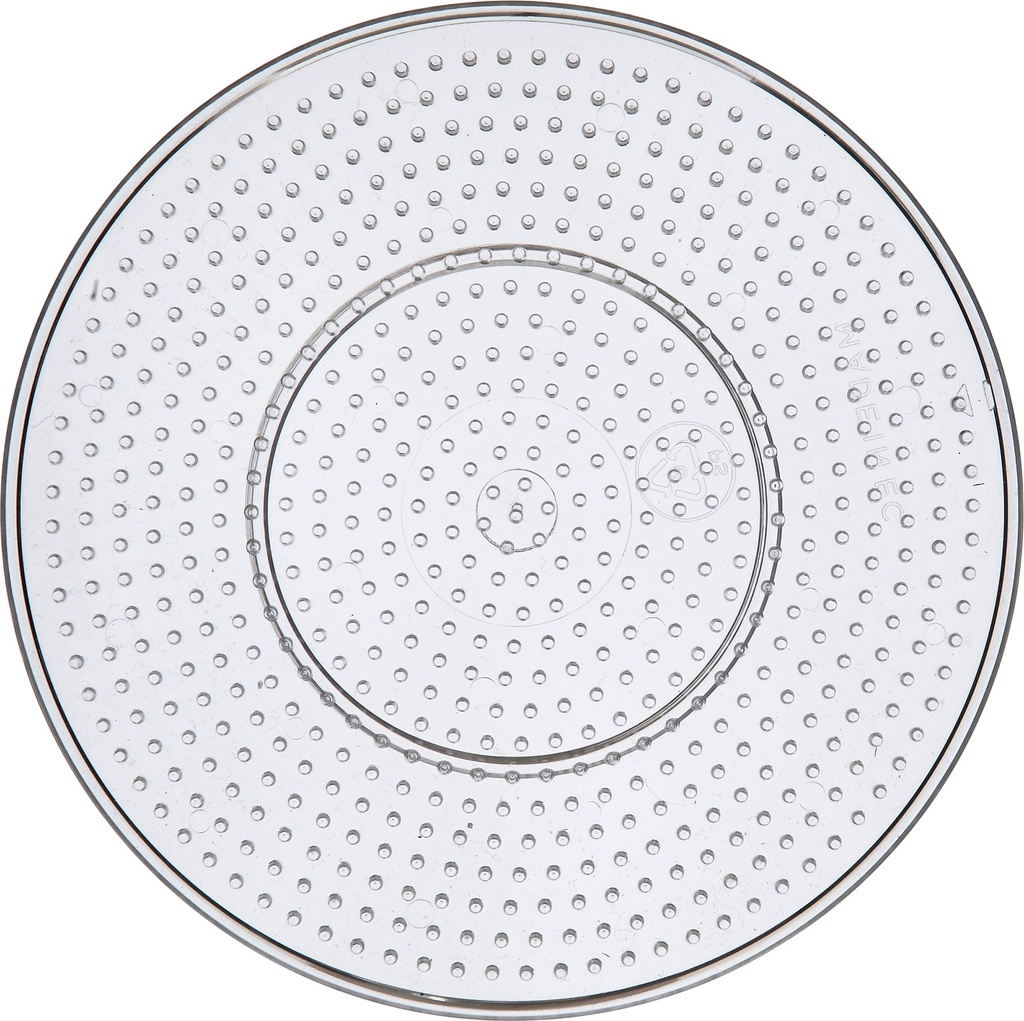 Pärlplatta rund 15cm transp