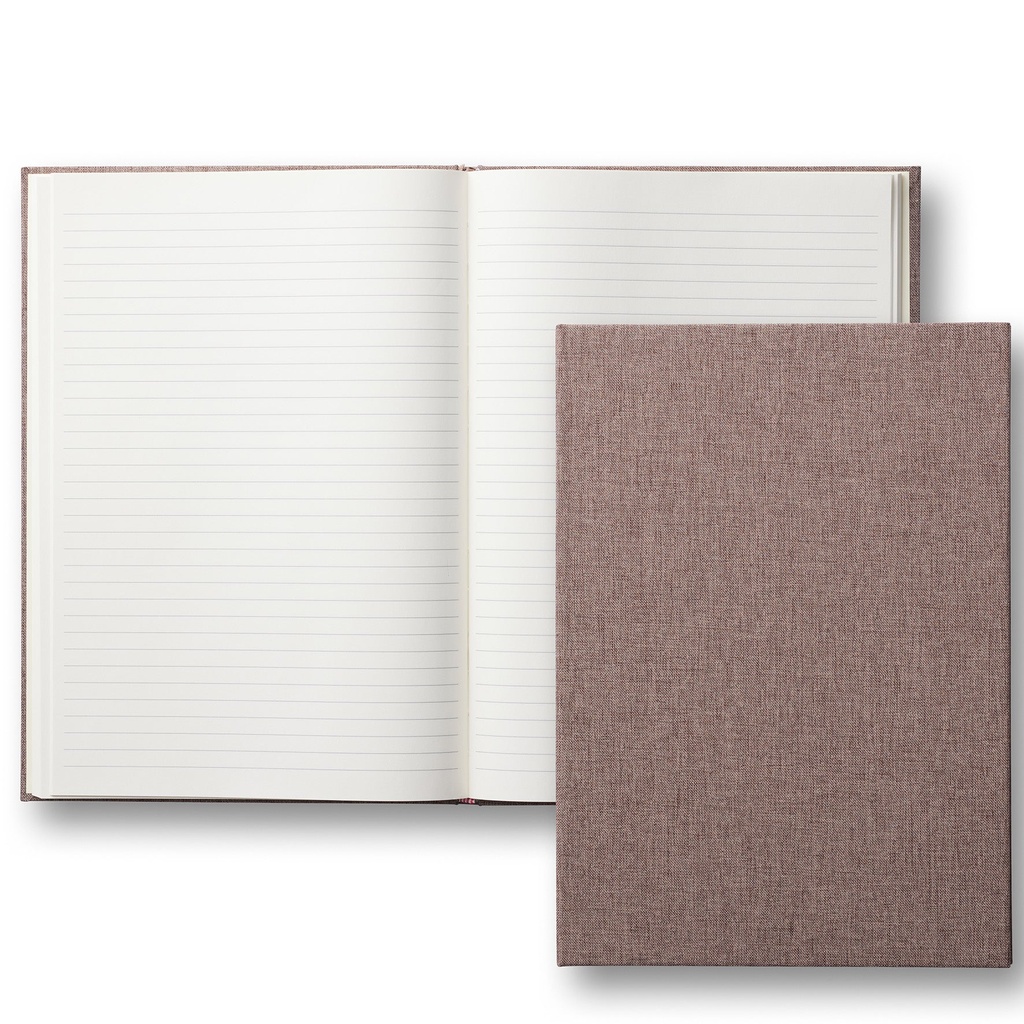 Anteckningsbok Tyg A4 linj grå