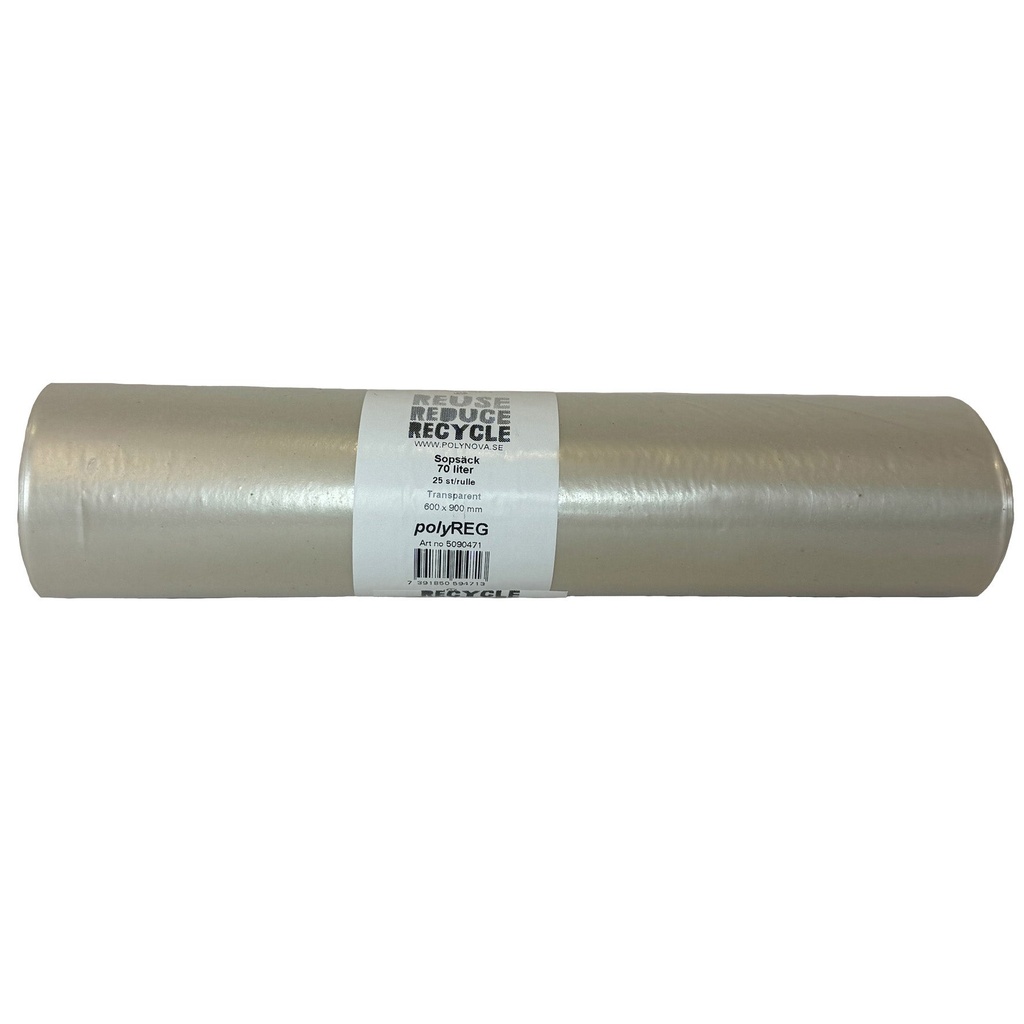 Sopsäck PolyREG 70L transp30my