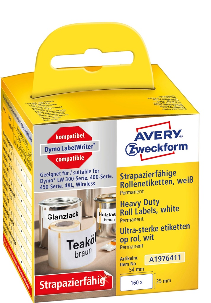 Etikett Avery durable 25x54mm
