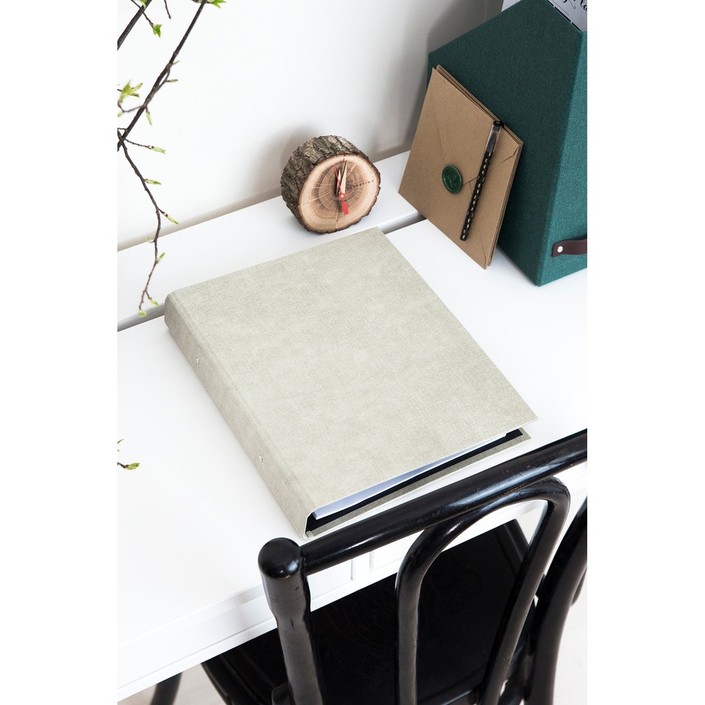Ringpärm Bigso canvas linen