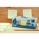 Notisblock Recycled 75x75 mm gul 12-pack