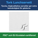 Tork mjuk lunchservett vit 33x