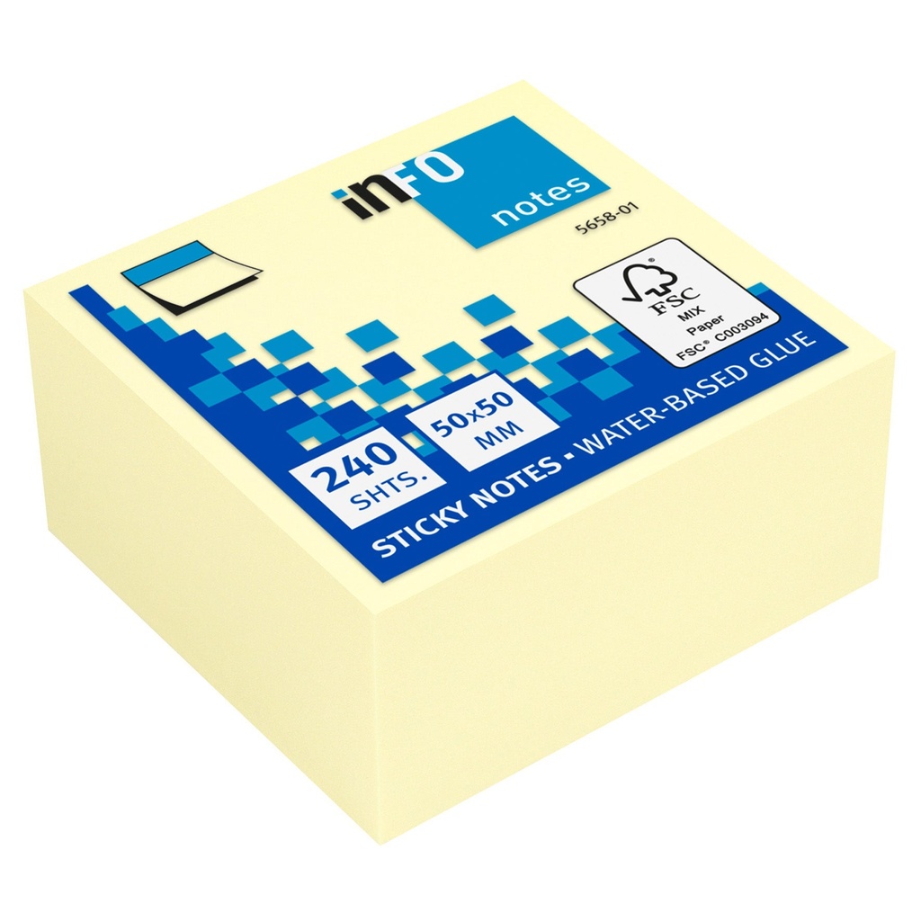 Notiskub Mini 50x50mm gul