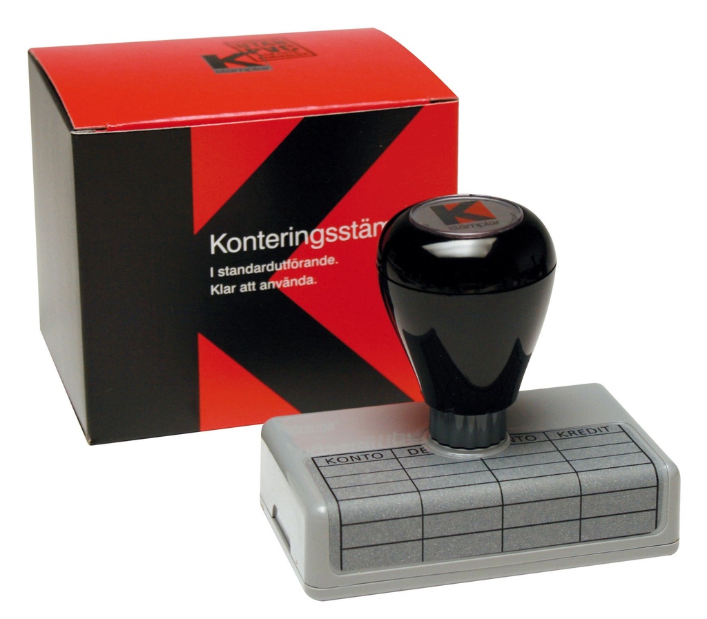Stämpel kontering 76x52mm