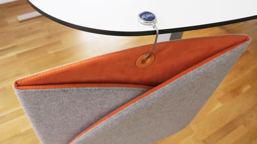 Bordsskärm grå 58cm