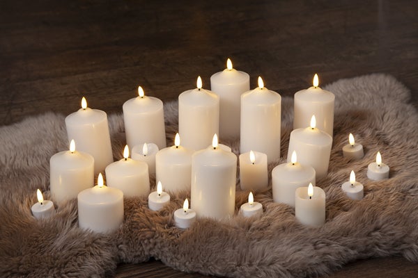 Blockljus LED Flamme D7,5 H15