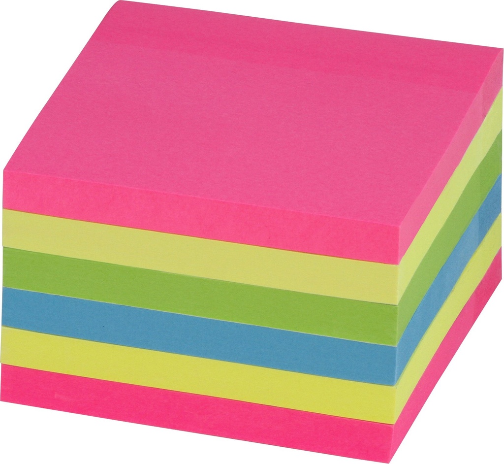 Notis  sticky 76x76 neon 6st/fp