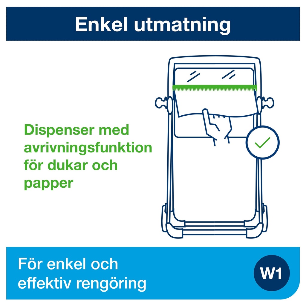 Tork Golvställ W1 vit/turkos