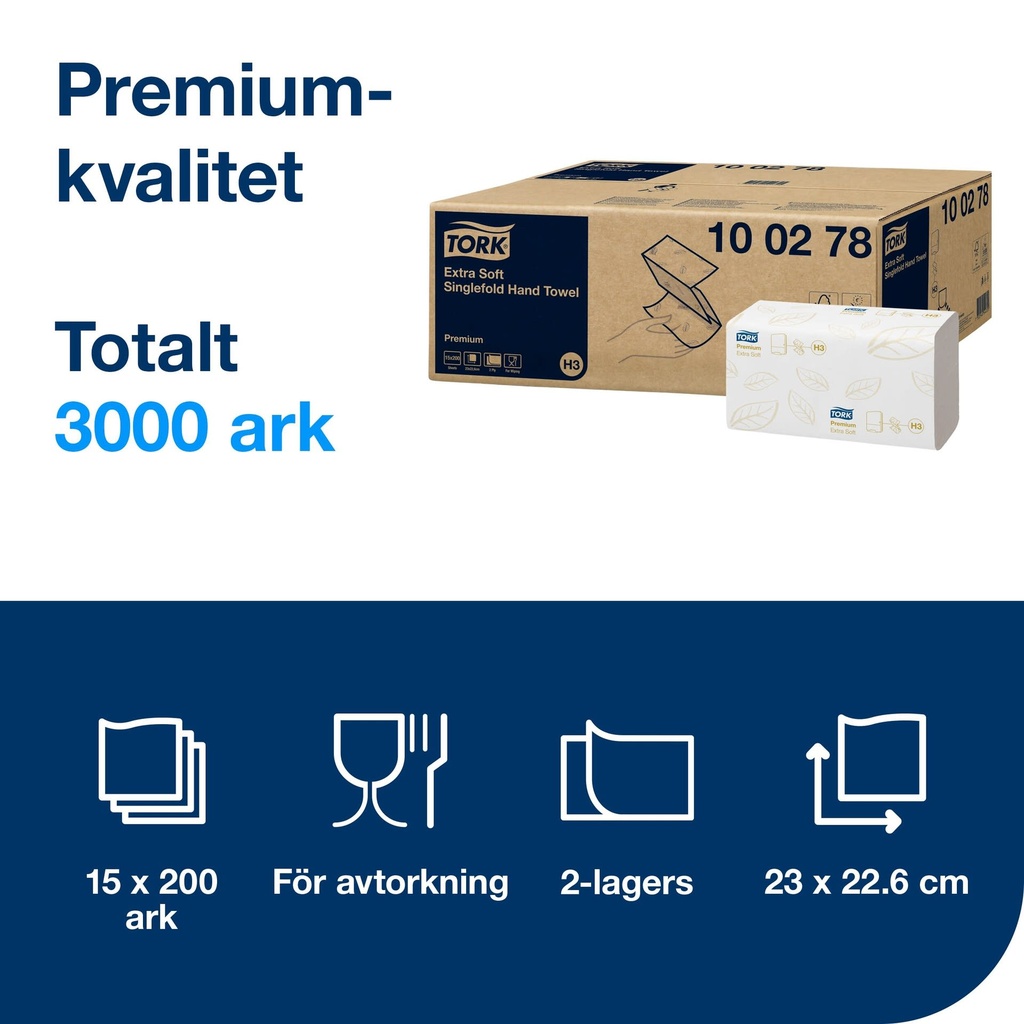 Handduk Tork Premium Z H3 3000