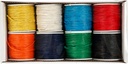 Bomullssnöre 1mm mix 8x40m