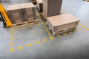 Golvmarkering L-form gul 10/fp