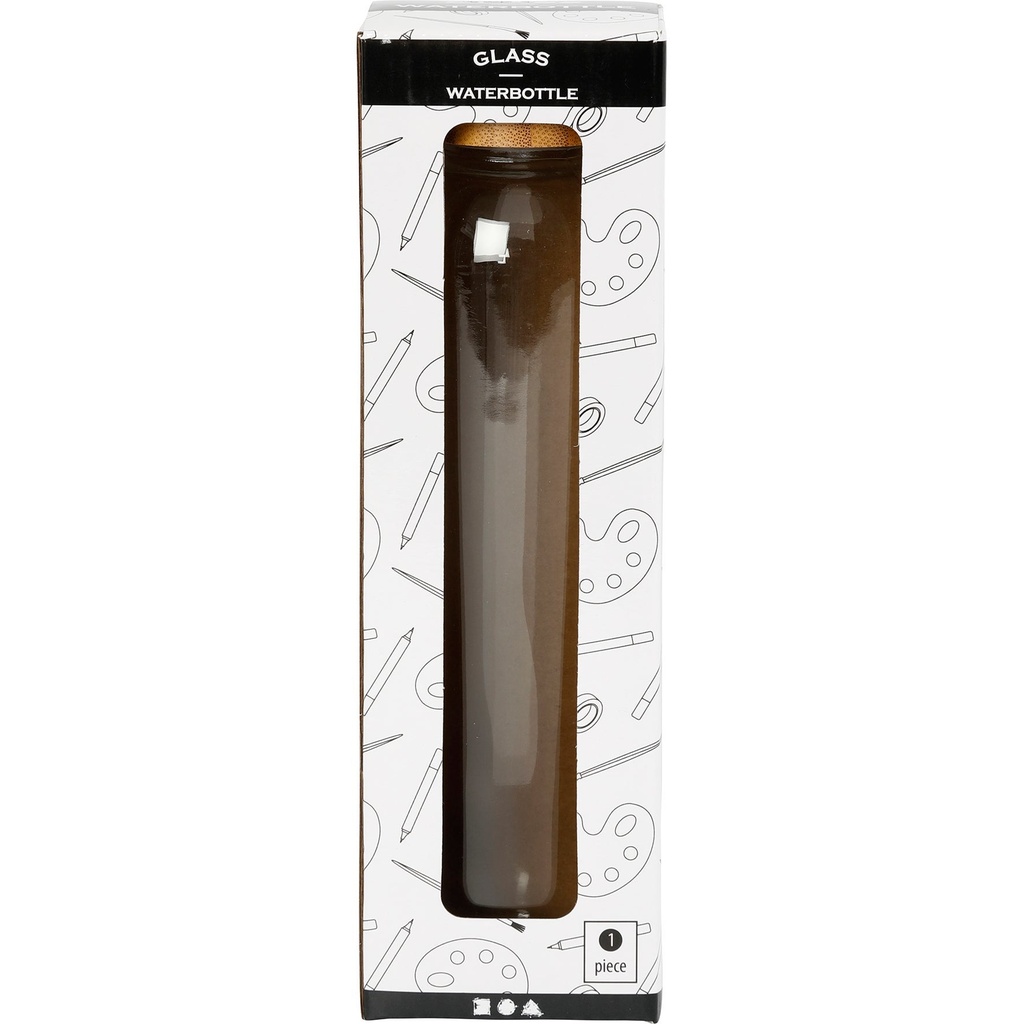 Vattenflaska glas/bambu