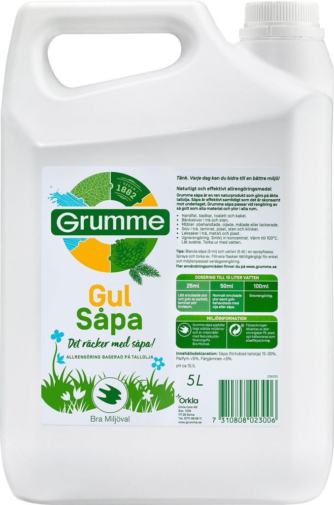 Såpa Gul Grumme,  5 l