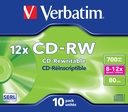 CD-RW Verbatim 8-12x 10/fp