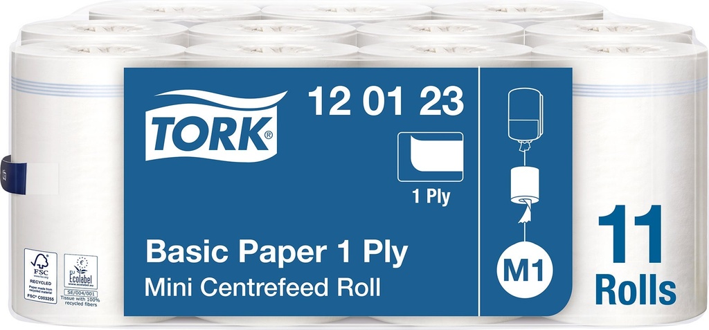 Torkpapper Tork Basic 1-lag M1 11/fp