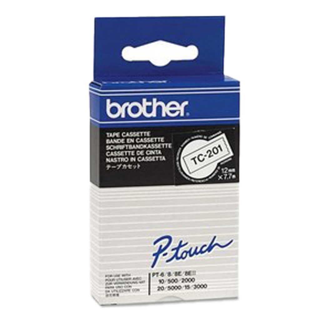 Märkband TC 201 12mm   svart/vit