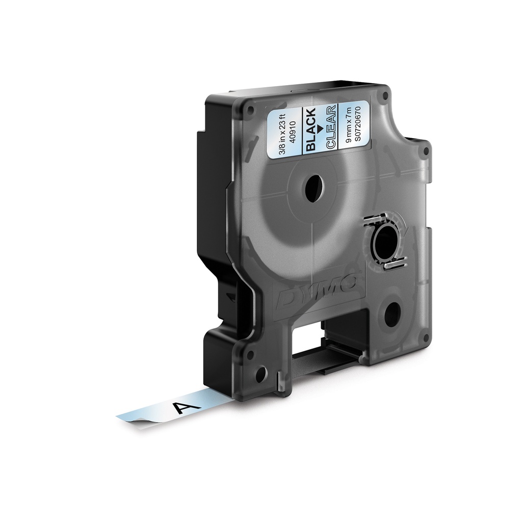 Märkband Dymo D1 sva/klar  9mm