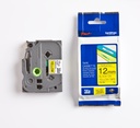 Märkband TZe631 12mm   sva/gul
