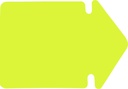 Pil 130 x 90 mm flour gul 25 st/fp