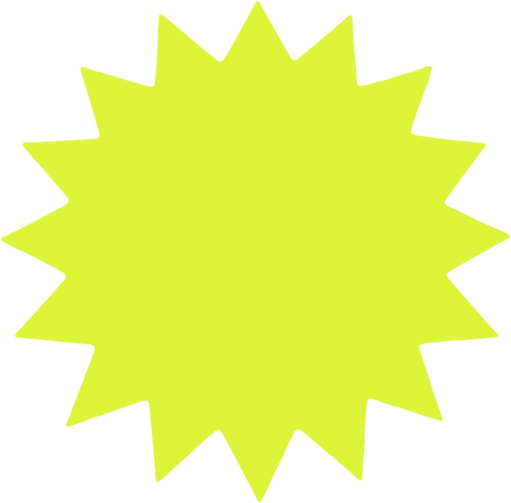 Stjärna 180mm flour gul 25/fp