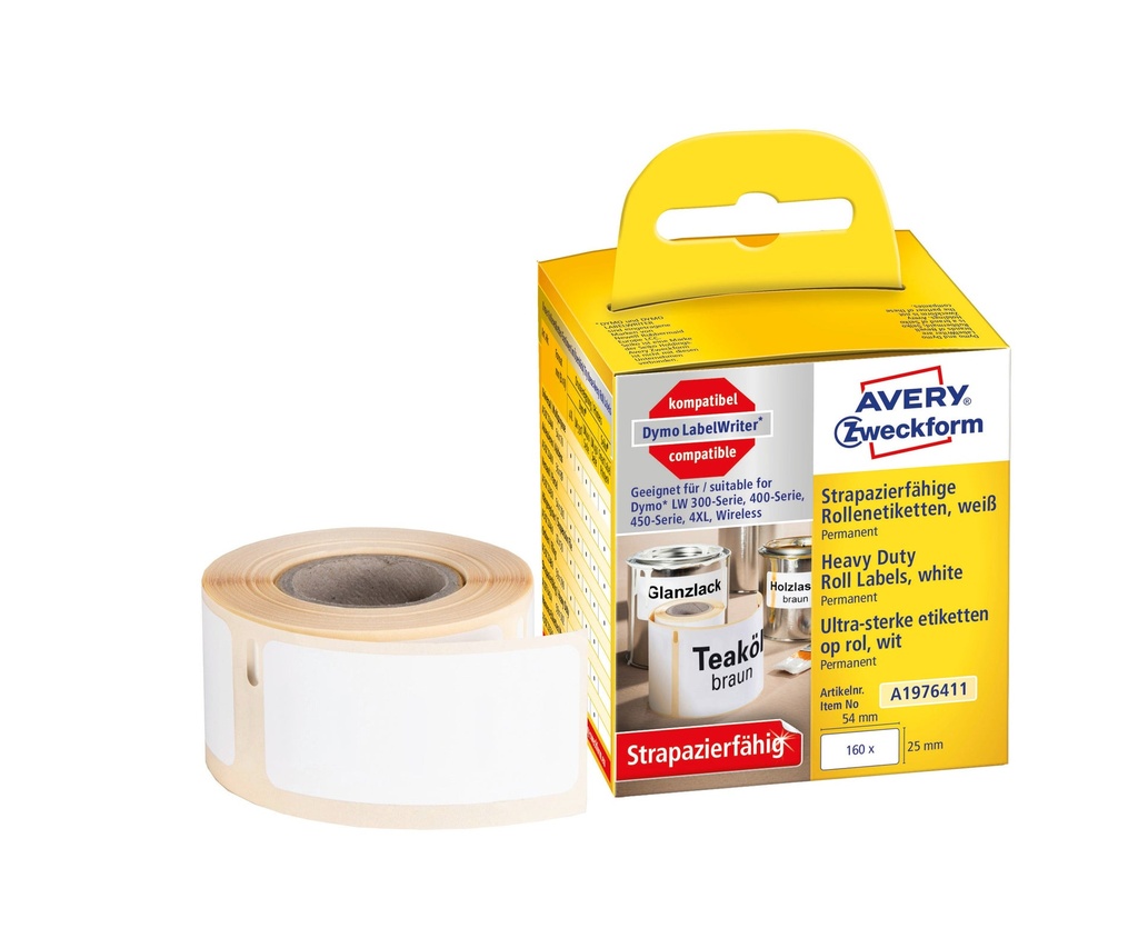 Etikett Avery durable 25x54mm