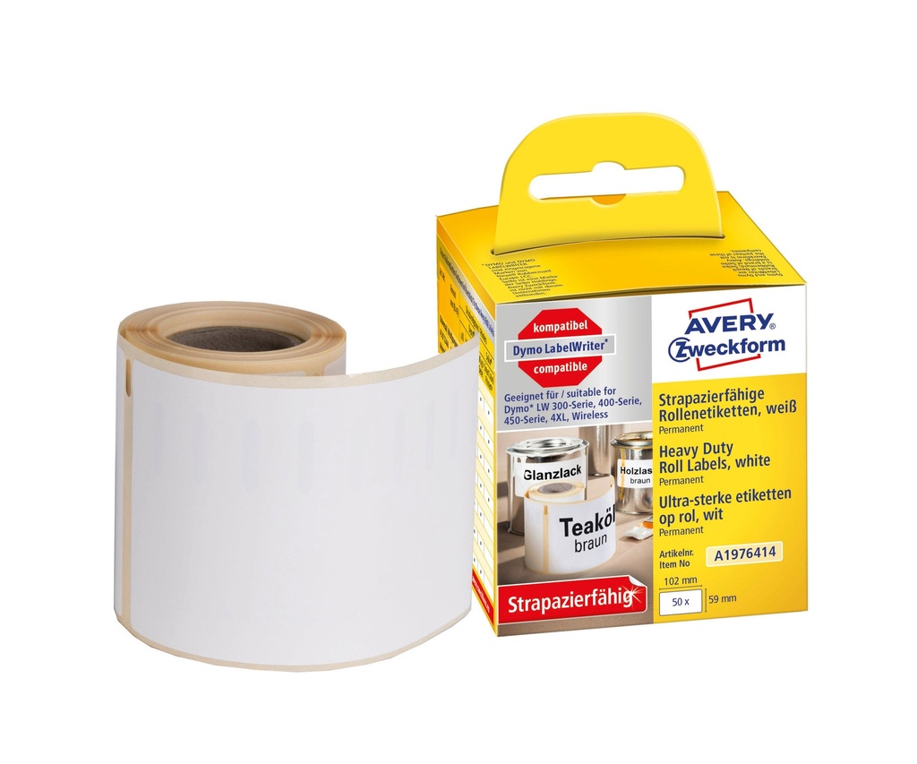 Etikett Avery durable 59x102mm