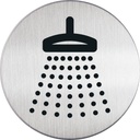 Symbolskylt dusch silver