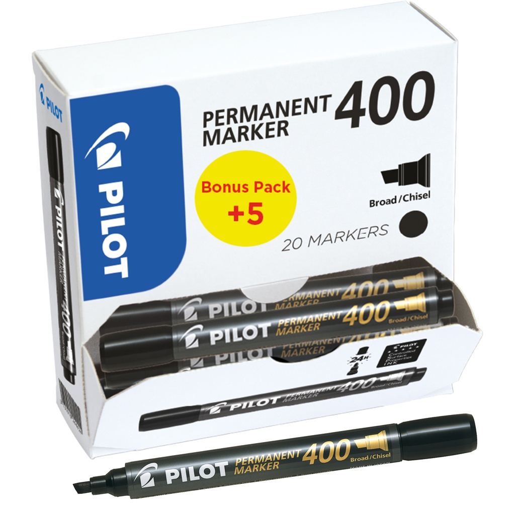 Märkpenna Pilot 400 svart 20fp