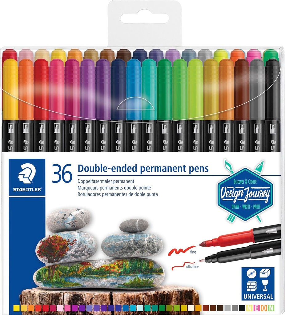Märkpenna Staedtler duo 36 st/fp