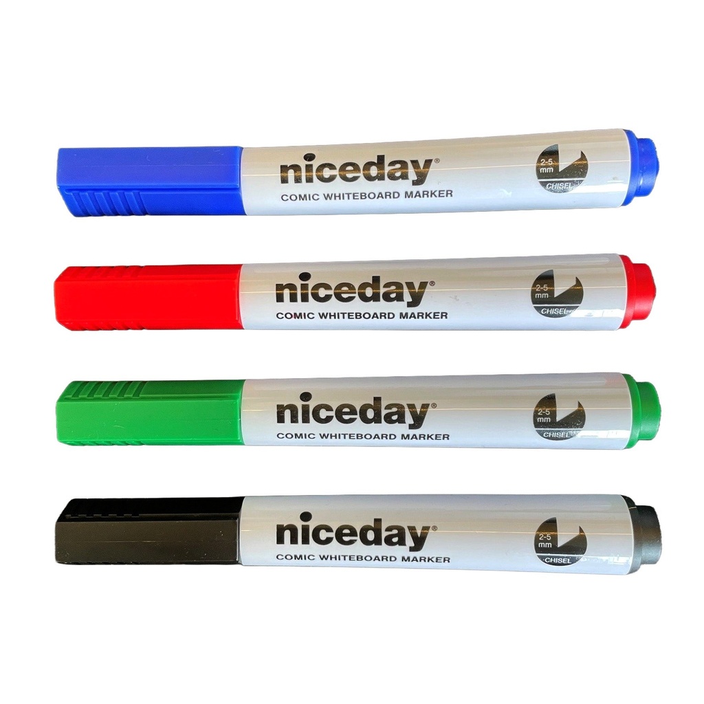 Whiteboard-penna snedskuren 4 st/set