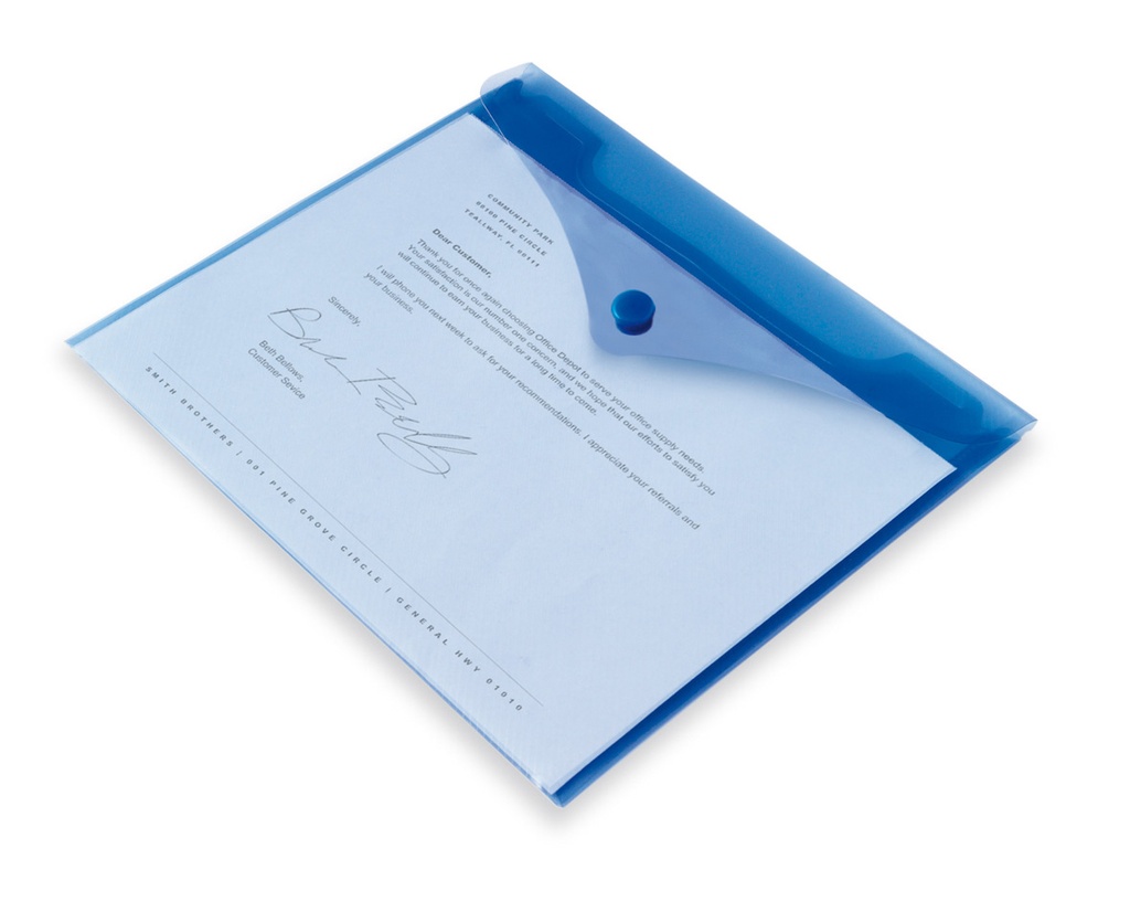 Kuvertmapp Contalia A4 transp.blå