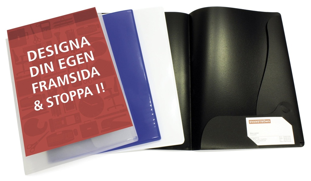 Mapp Niceday 2-klaffar med ficka A4 vit