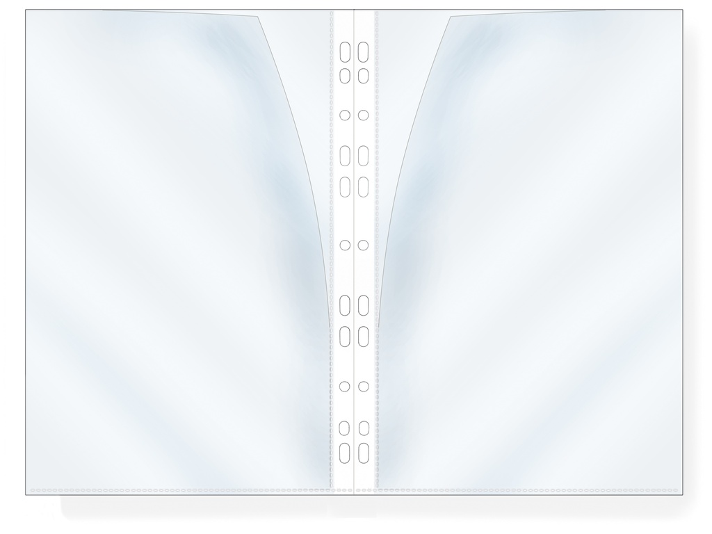 Plastficka dubbelvikt A4 trans