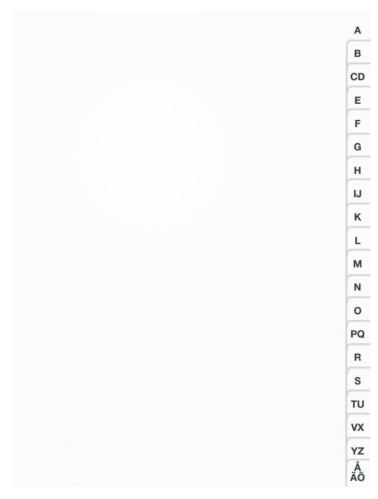 Register vit PP  A4 A-Ö