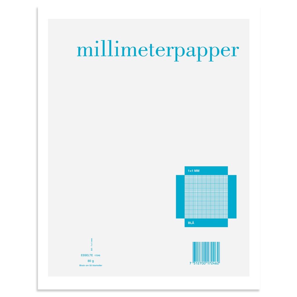Millimeterpapper A4 50blad