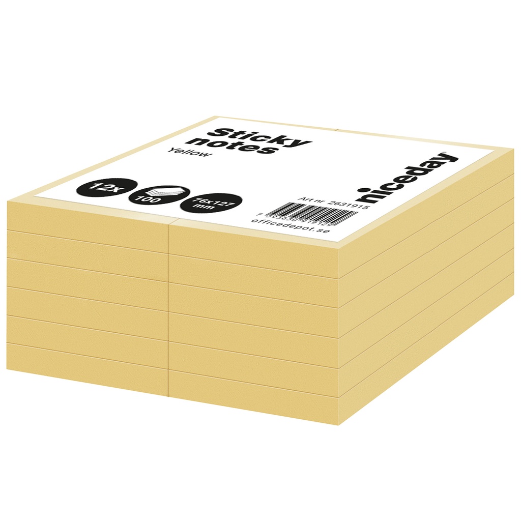 Notis Niceday 76x127 gul 12/fp